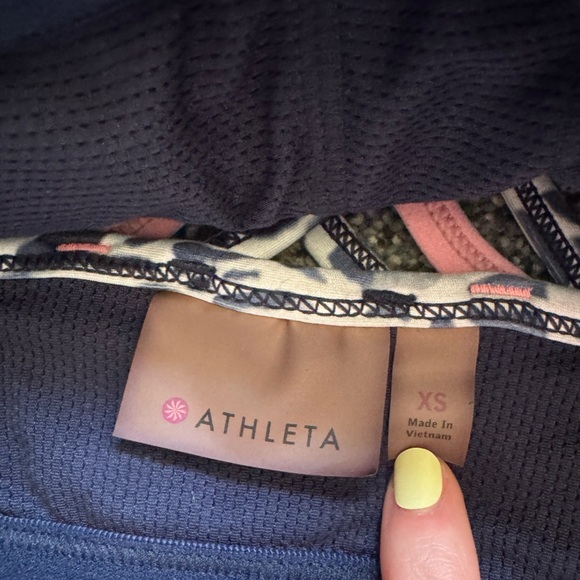 Athleta Fully Focused Strappy Crossback Wirefree Sports Bra Lined Padded Blue - Picture 2 of 6